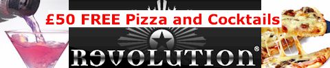 �50 voucher for food and drinks at all Revolution Bars
